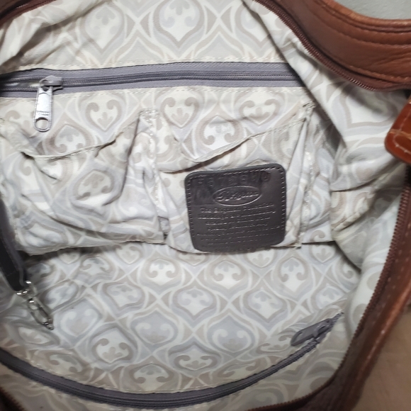 Brighton Brown Alligator Leather Hobo Bag - Picture 7 of 10